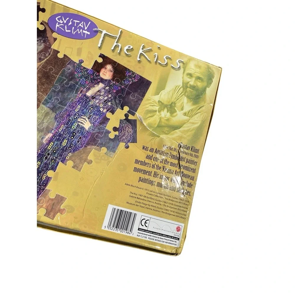 Gustav Klimt The Kiss 1000 Piece Jigsaw Puzzle Sealed Pieces Complete